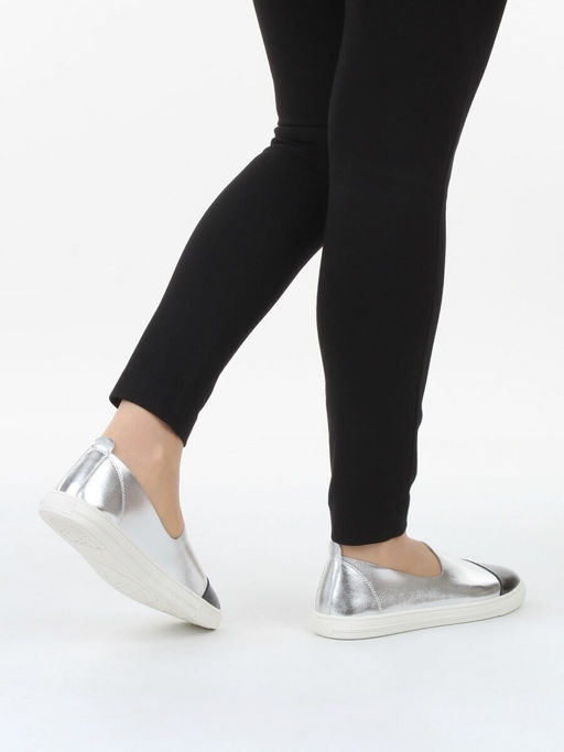 06-H1C-1MT BLACK/SILVER Туфли женские (натуральная кожа)