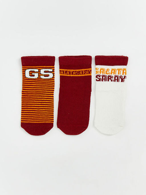 Galatasaray Bask?l? Erkek ?ocuk Soket ?orap 3l?