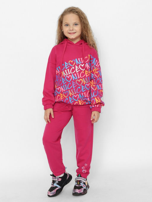 CRB wear/CWKG 63734-25-389 Толстовка для девочки,ягодный/Ex.Cherubino  фото 4