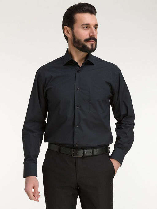 Сорочка мужская длинный рукав GREG 340/119/BLK фото 17