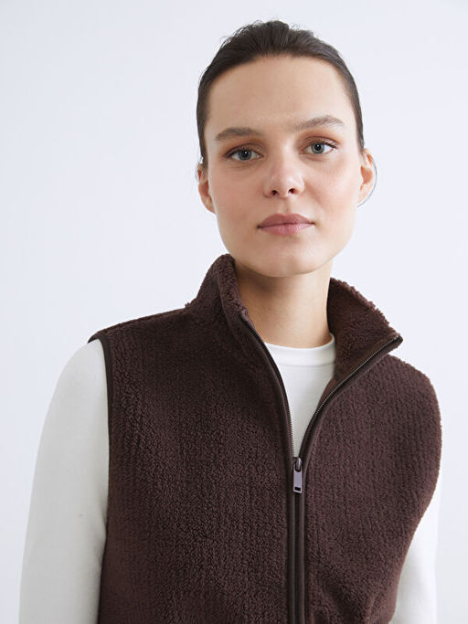 Dik Yaka Kad?n Polar Yelek