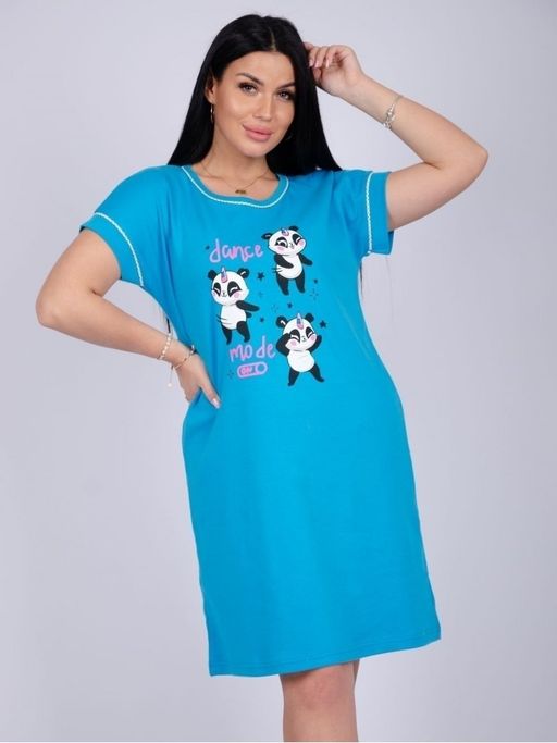 Сорочка "Панды", интерлок пенье