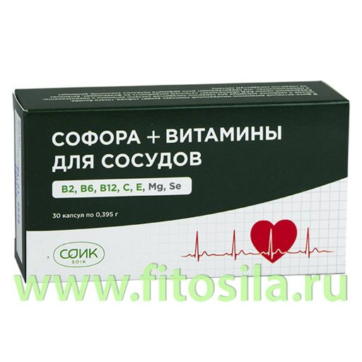 Софора + витамины для сосудов, № 30 капс. х 0,395 г