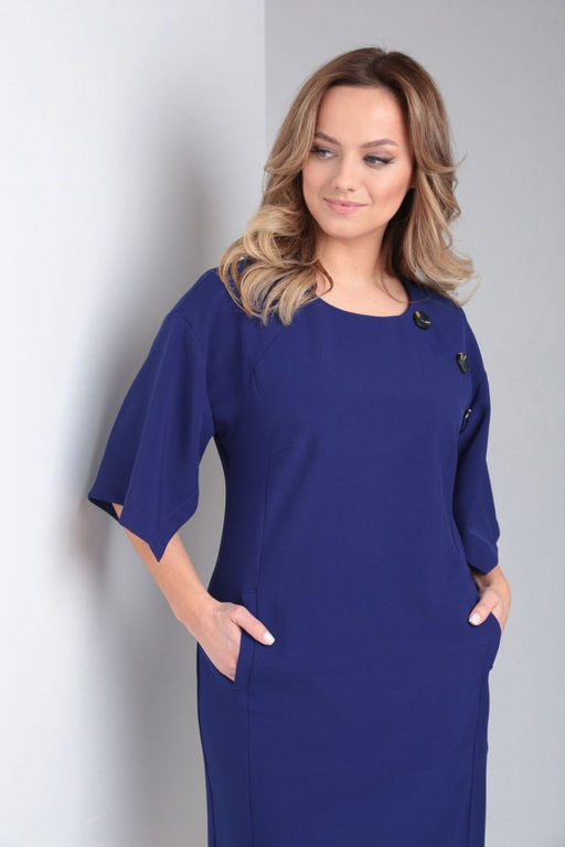 Платье AMORI 9813 электрик  фото 2