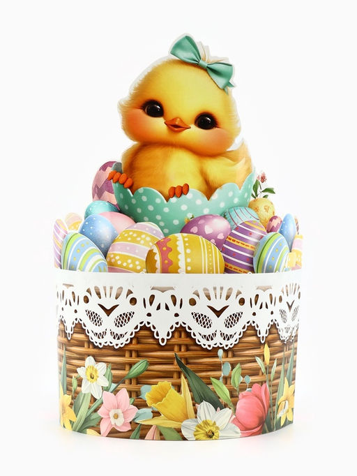 Цена за 3 шт. Форма ободок для кулича Цыплёнок, на Пасху, 41.6?20.4 см - Simaland фото 2