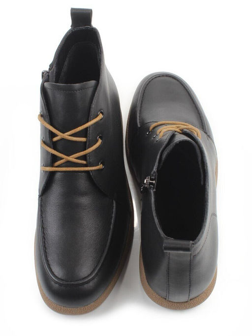 01-S77-98 BLACK Ботинки демисезонные женские (натуральная кожа, байка) - Фабричный китай фото 8