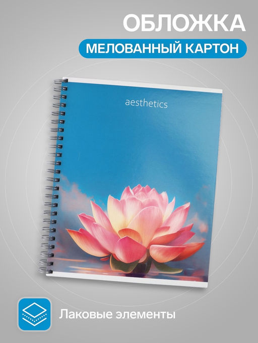 Тетрадь 96 листов в клетку, на гребне, Эстетика, МИКС