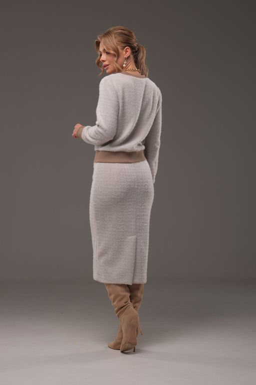 Костюм Galean Style 903.1 бежевый/елочка