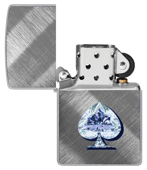 Зажигалка ZIPPO Сверкающая карта Пик | Gleaming Spade 46472  фото 4