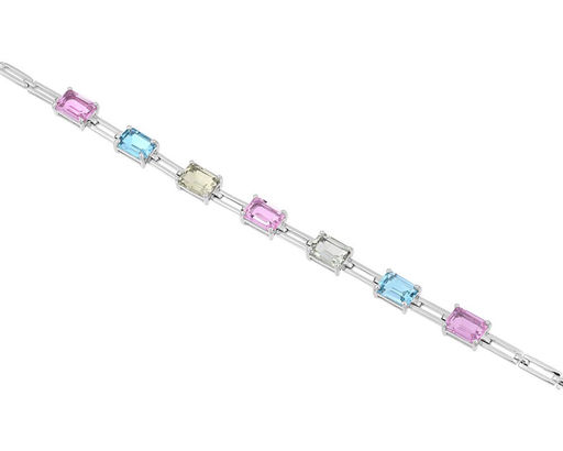 Браслет, зеленый аметист , морганит , топаз, Кален