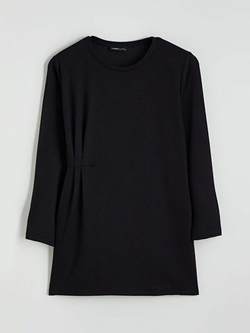 B?y?k Beden Bisiklet Yaka B?zg?l? Kad?n Tunik