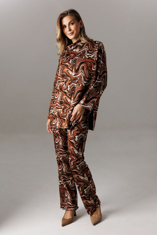 Костюм Lars Style 1195 шоколадно-молочный принт