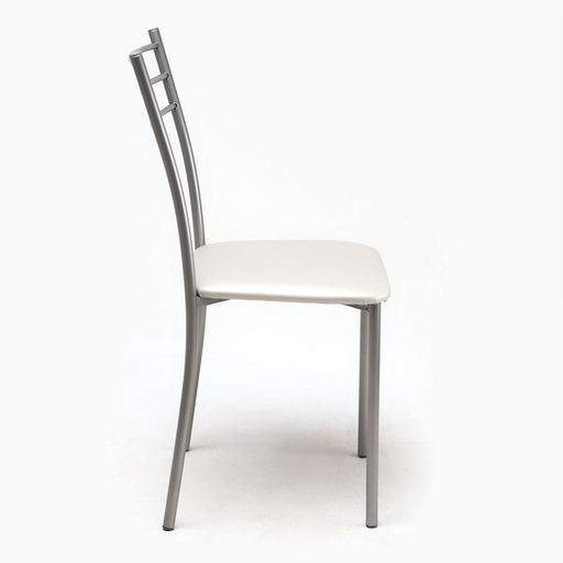 Стул для кухни Клик Мебель «Хлоя», искусственная кожа, цвет металлик/белый