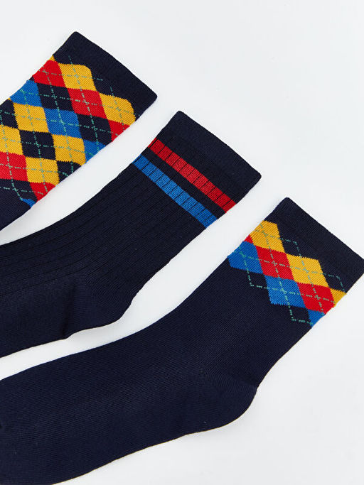 Desenli Erkek ?ocuk Soket ?orap 5li
