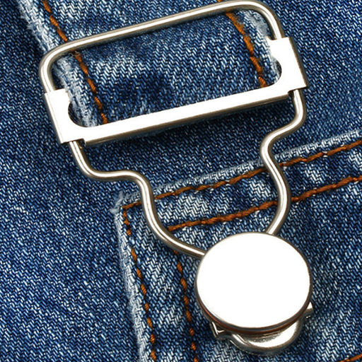 Цена за 2 шт. Застёжка для комбинезона, 32 мм, 10 шт., цвет серебряный