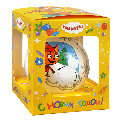 Елочный шар Карамелька и снеговик КУ-80-224271 - Коломеев фото 5