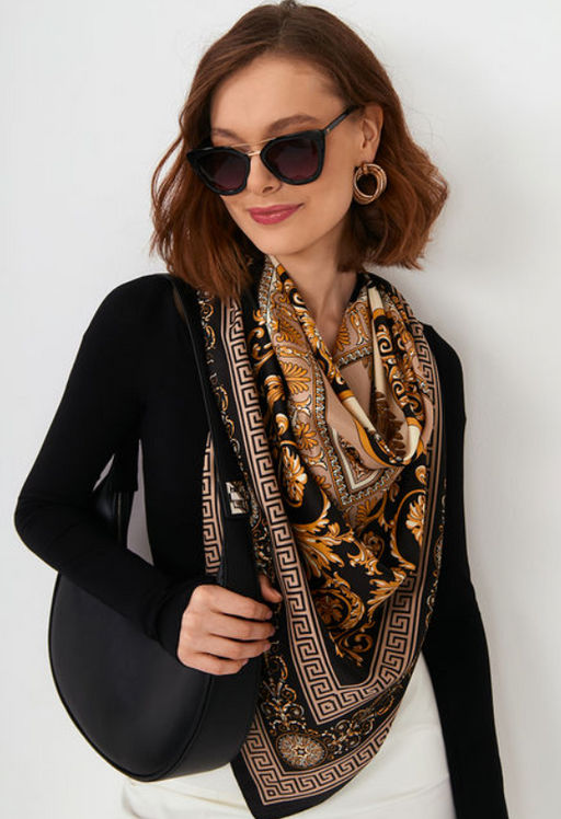 Большой, мягкий, тонкий и очень нежный двусторонний платок с рисунком. - Tantino фото 16