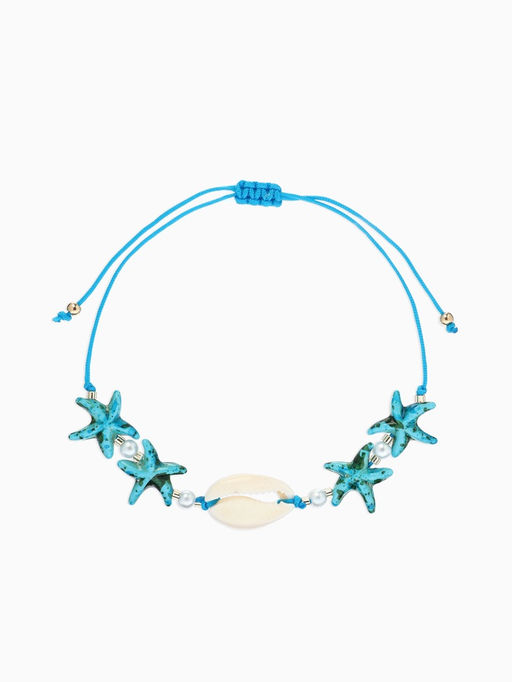 Цена за 12 шт. Браслет «Морской. Ракушка и звезда», d=6 см, МИКС