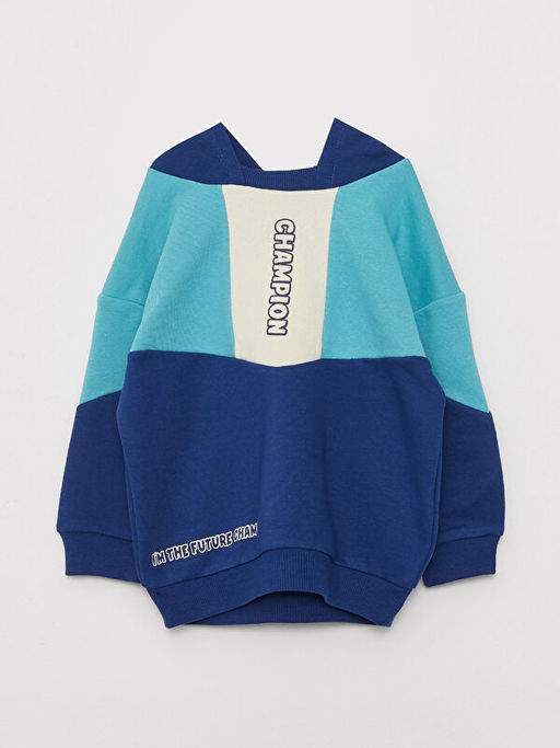 Kap??onlu Uzun Kollu Bask?l? Erkek Bebek 2li Tak?m - Waikiki фото 2