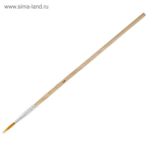 Кисти для рисования, синтетика, 10 штук: № 1, 2, 3, 4, 5, 6, 7, 8, 9, 10, круглые, деревянная ручка, международный размер