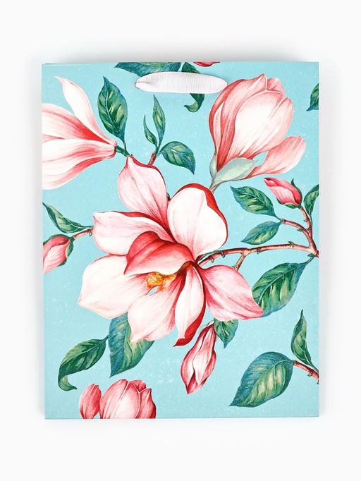 Цена за 2 шт. Пакет подарочный ламинированный, упаковка, Магнолия, MS 18?23?10 см