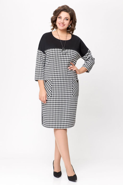 Блуза Swallow 803.2 черный+серебряный узор фото 994