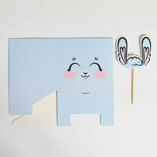 Коробка для цветов с топпером «Зайчик», 11×12×10 см