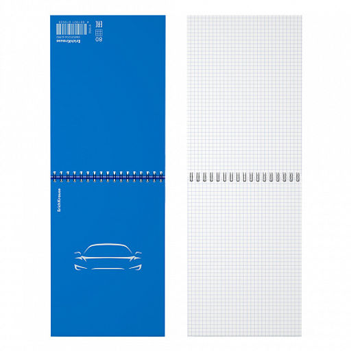 Цена за 4 шт. Блокнот с пластиковой обложкой на спирали ErichKrause Mirage, синий, A5, 80 листов, клетка  фото 2