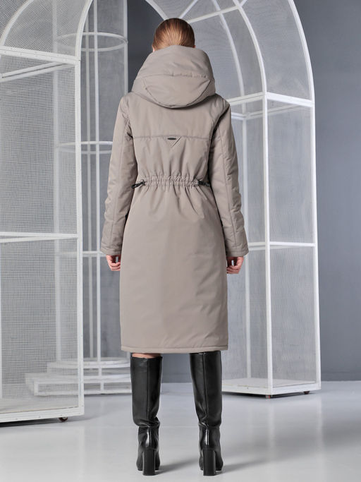 Пальто дем. серо-бежевый - Dizzyway фото 6