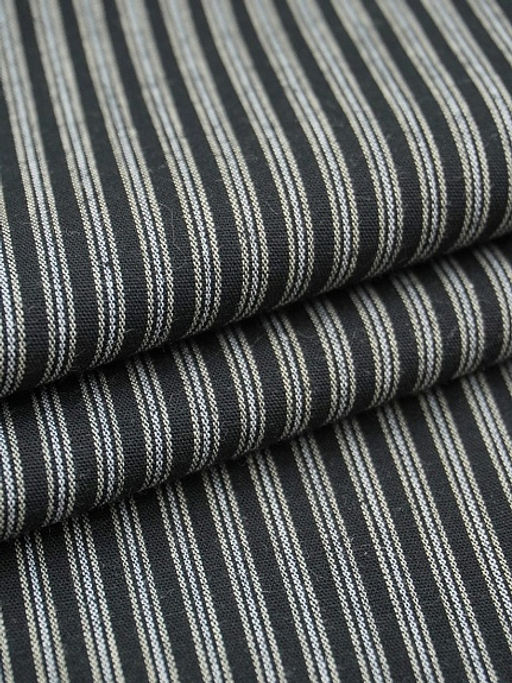 Пестрядь Тройные полоски (3мм) цв.черный, ш.1.5м, хлопок-100%, 110гр/м.кв - Купава фото 5