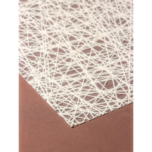 Цена за 12 шт. Салфетка сервировочная на стол «Путаница», ажурная, 45×30 см, бежевая