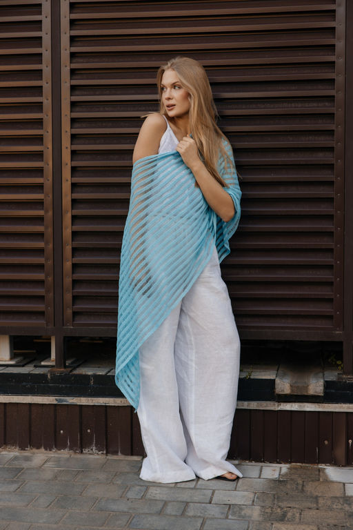 Палантин льняной 100% лен