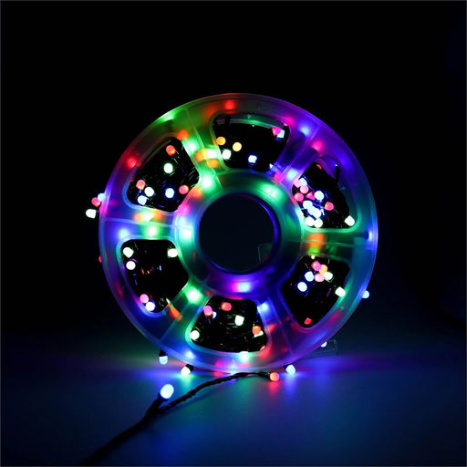 Эл. гирлянда диодная уличная 500 ламп 50м цветная, на бобине, в коробке