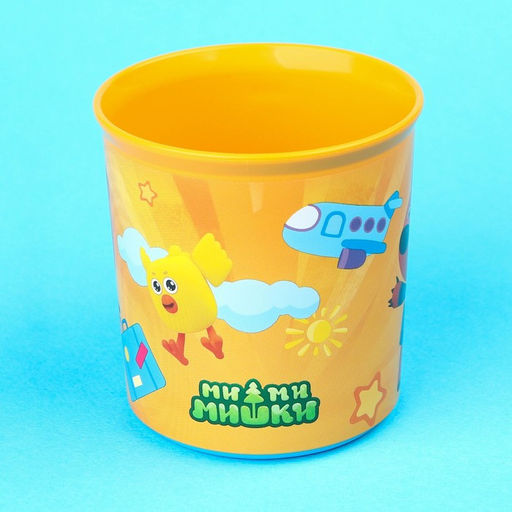 Кружка детская «Ми-Ми-Мишки» с нескользящим дном, 200 мл., цвет оранжевый