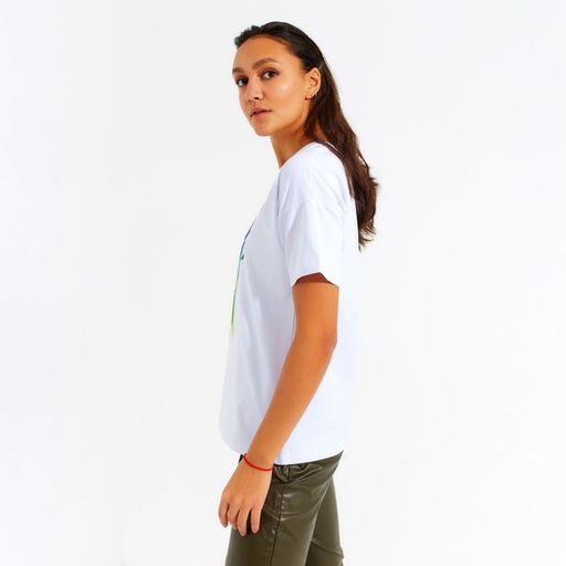 Футболка женская MINAKU Girl, белая, размер 50