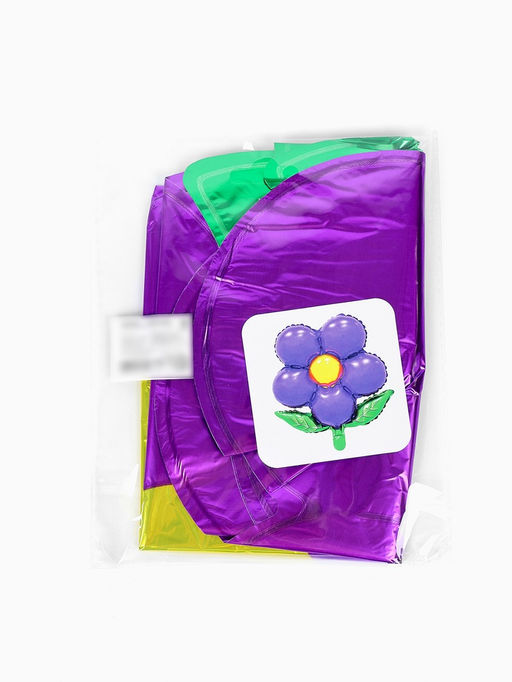 Воздушный шар фольгированный 20" "Цветок" цвет фиолетовый , набор 5 штук