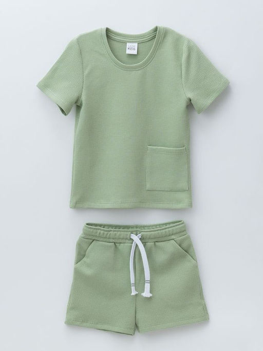 Костюм для мальчика футболка с карманом и шорты, синий - Lesi kids фото 30