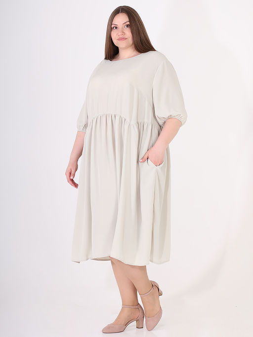 Платье светло-бежевое