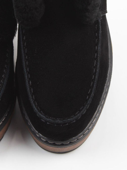 04-5603-2 BLACK Ботинки зимние женские (натуральная кожа, 100% шерсть)