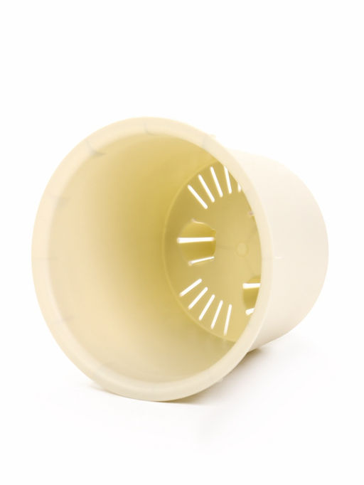 Кашпо для цветов «Рамона», 1.9 л, d=18 см, h=16.5 см, со вставкой, пластиковое, белое