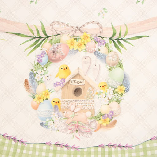 Скатерть Этель Уютная пасха, d=215 см, саржа, хлопок, 190г/м2  фото 4