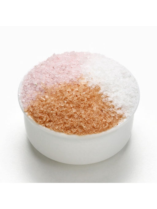 Соль для ванны Love, 3×100 г, аромат сочный персик, карамель, кокос, Чистое счастье