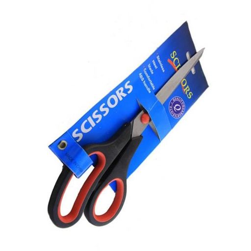 Ножницы Scissors 215мм (H-215/RKJ-776) с рез. вставками, черно-красные