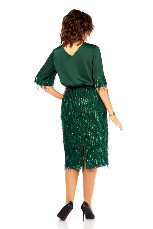 Платье Olga Style С982 зеленый