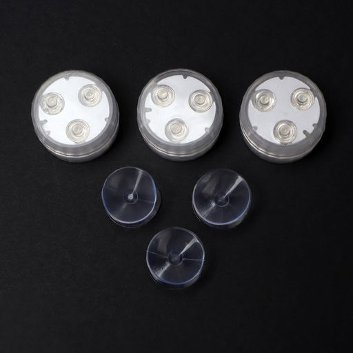 Светильник водонепроницаемый мини, 3 x 1.9 см, 3 шт, от CR2032 (в компл.), пульт, RGB, IP68 - Simaland фото 2