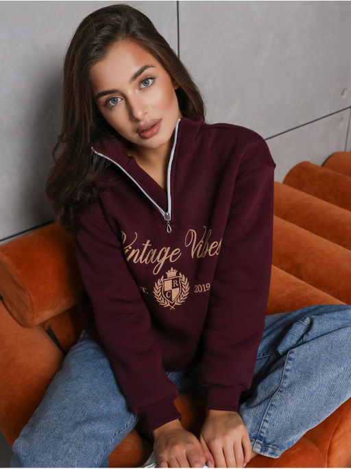 Свитшот Вайбс Серый Меланж Женский - София фото 18