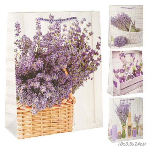 Цена за 12 шт. Пакет подарочный 18х24х8,5 Лаванда / 5292-S /уп 12/720/