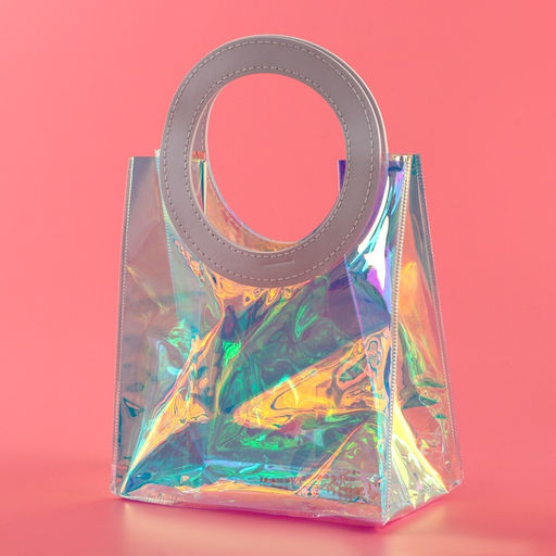 Пакет подарочный из ПВХ, белый, ирридисцентный, 20?18?10 см - UPAK LAND фото 6