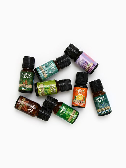 Эфирное масло, набор 8 шт. × 10 мл, Банный Дух