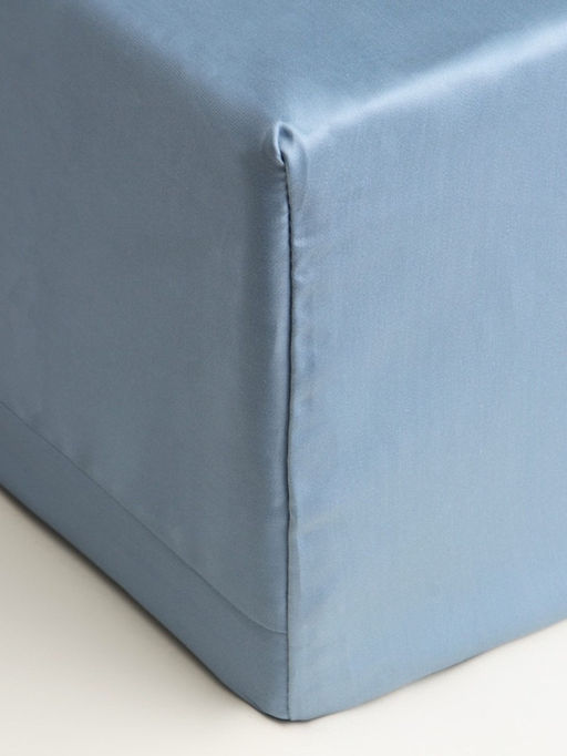 Простыня на резинке 2-спальная SL Home Tencel, 160200+30 см, серо-голубая, тенсель - Sima-land home фото 11